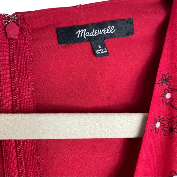 MADEWELL Hazelwood Wrap-Front Mini Dress Windswept Floral sz 6 Read description - Picture 5 of 8